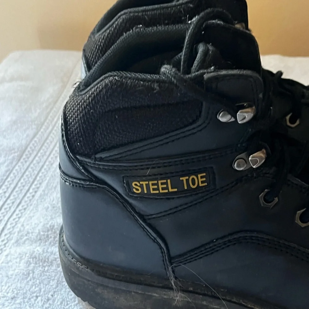 Brahma Black Steel Toe Boots Sz 9 1/2W